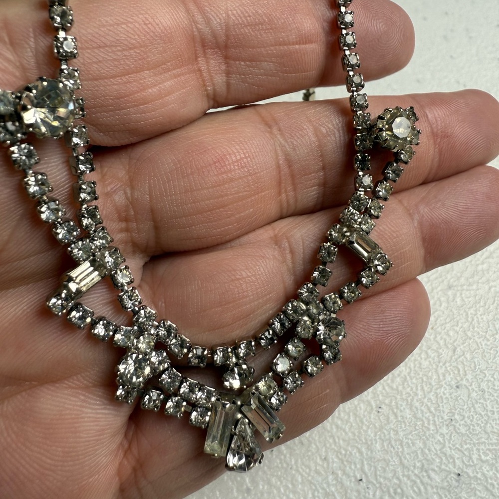 Victorian Elegance Vintage Rhinestone Necklace Choker Dress up a Tee or w/a gown